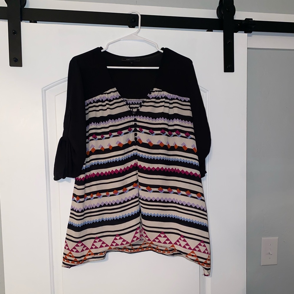 BCBGMaxAzria Aztec top